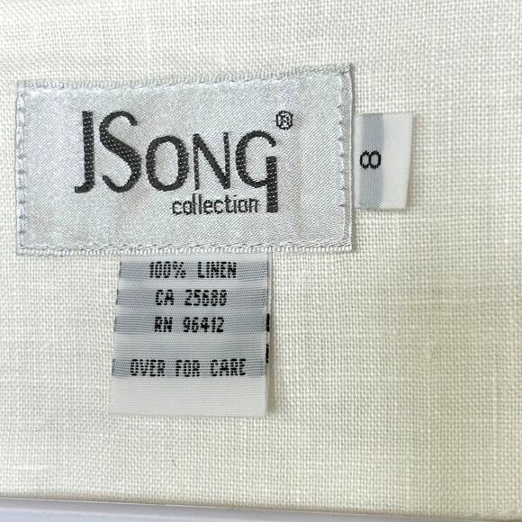 NEW Wms 8 White Linen Blazer Lace Embroidered Formal Elegant Party Easter - Picture 3 of 16